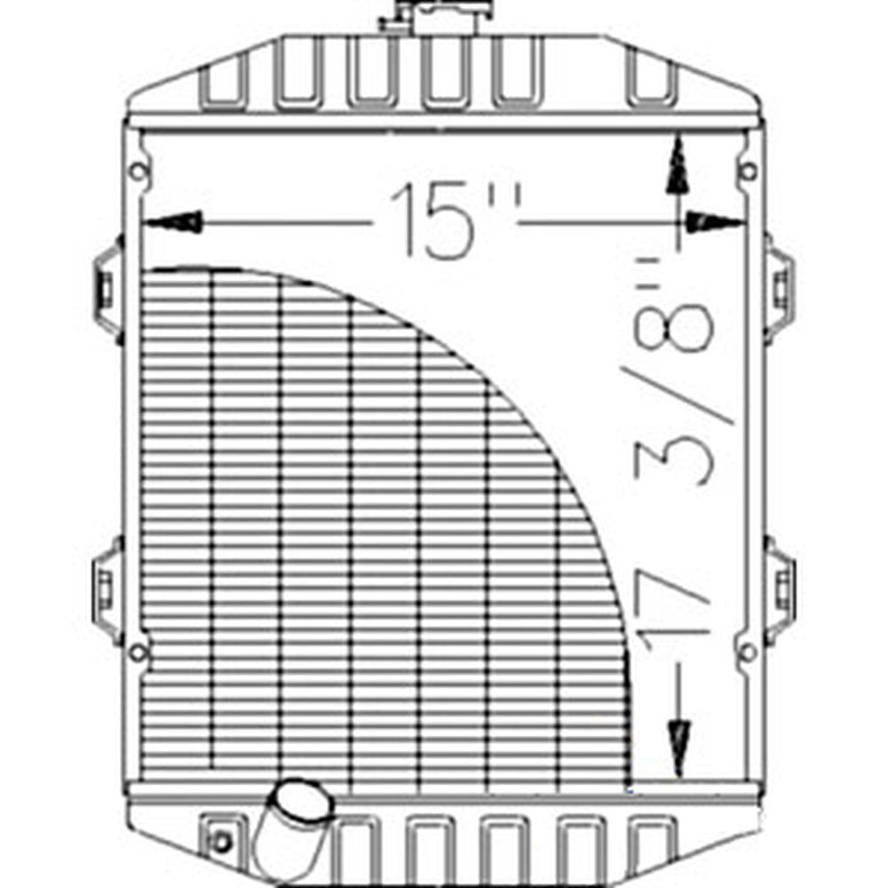 CH13963 Radiator Fits John Deere 1050